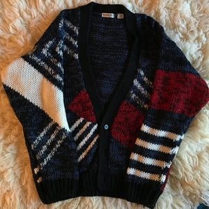Vintage Oversized abstract cardigan